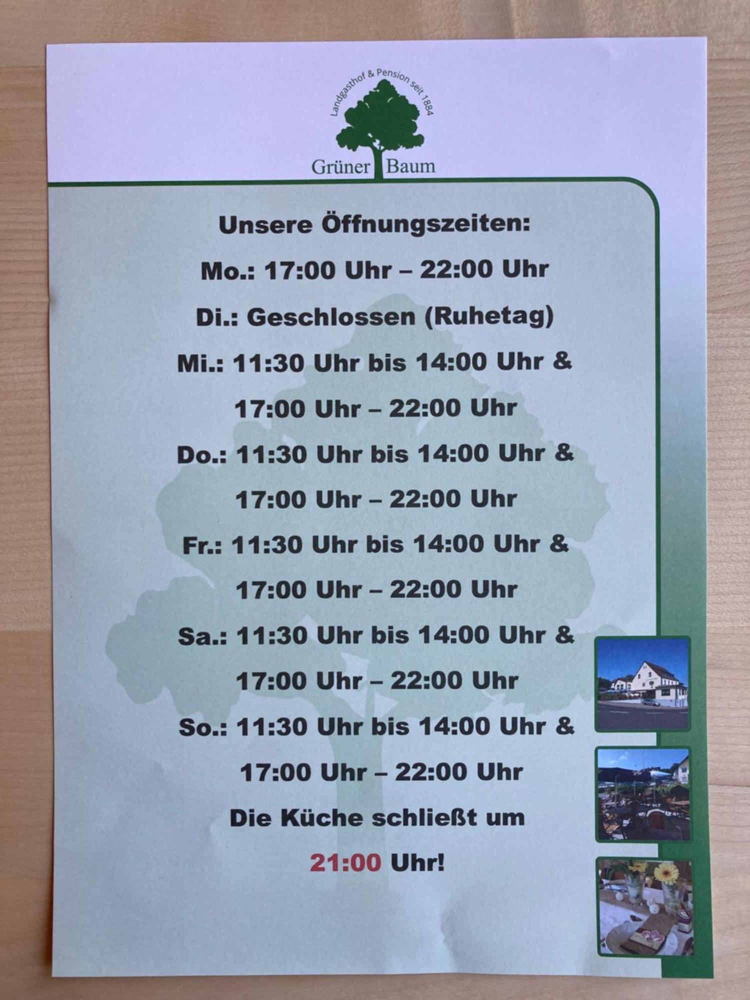 ホテル Restaurant Gruener Baum Leidersbach エクステリア 写真